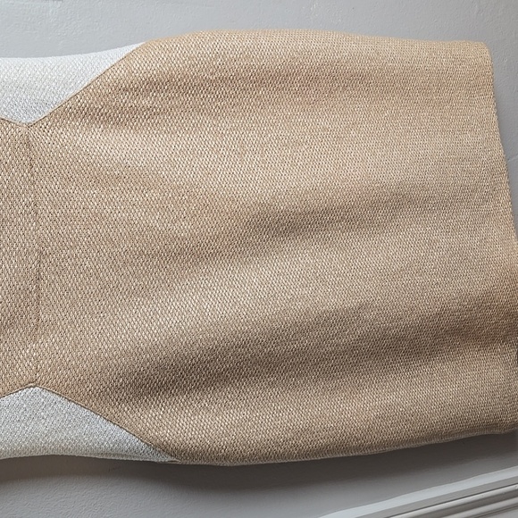 Anthropologie DREW-NWT-Tan/White Sheath Dress Fully Lined-Size 4 - Picture 7 of 16